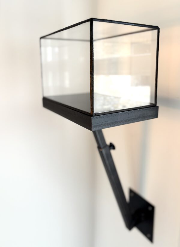 Vitrine glas in lood met muur bevestiging - Afbeelding 3